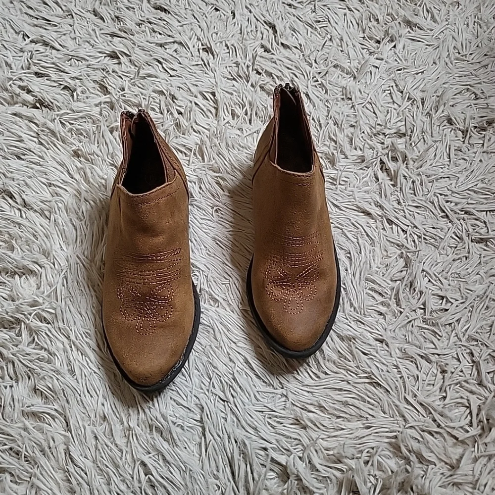 Little Girls Kids Youth Brown Western Booties Cat & Jack Size 13 Country Cowboy